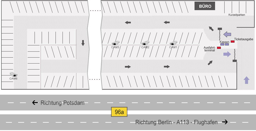 Situationsplan vom Parkplatz